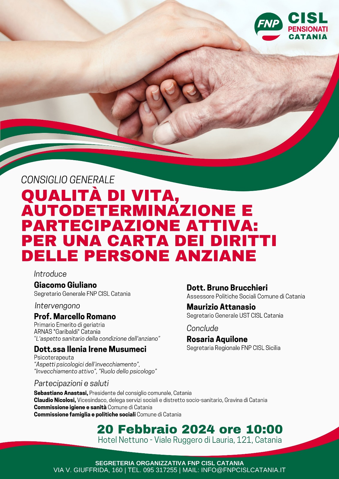 QUALITA' DI VITA PARTECIPAZIONE ATTIVA PER UNA CARTA DEI DIRITTI DELLE PERSONE ANZIANE